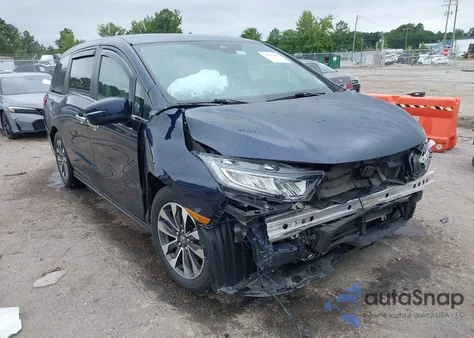 2022 Honda Odyssey Ex-L из США, поврежденный, VIN 5FNRL6H76NB008065